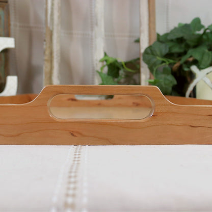 2-PC Cherry Wood Serving Tray & Cutting Board