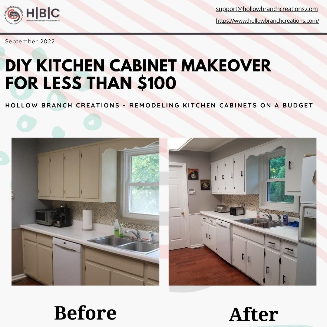 DIY KITCHEN CABINET MAKEOVER FOR LESS THAN $100