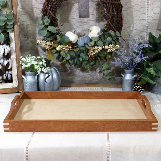 Mahogany Serving Tray, Ottoman Tray, Coffee Table Tray