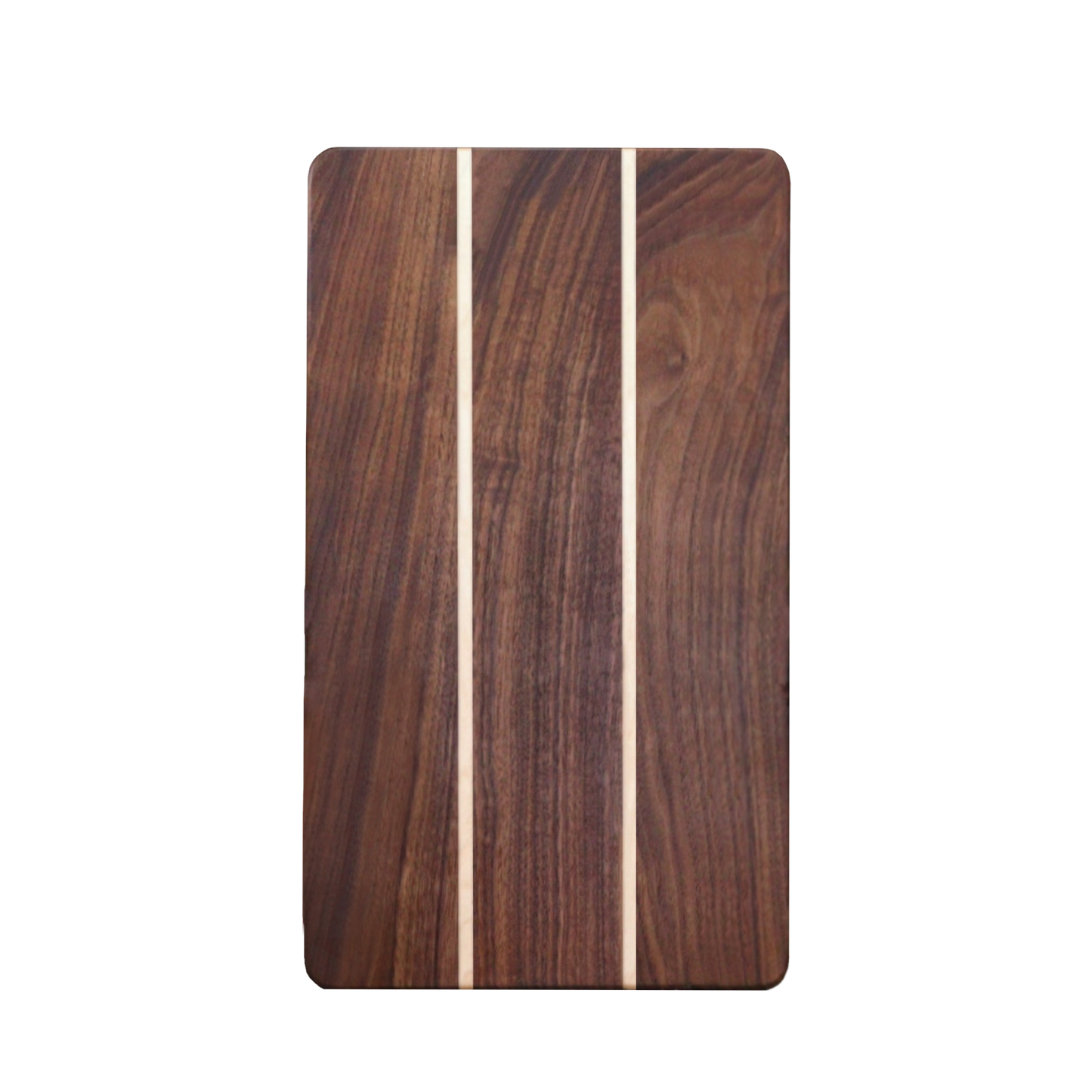 Walnut Cutting Board With Symmetrical Maple Inlay