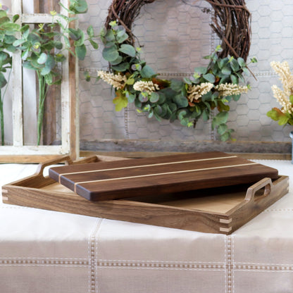 Walnut Cutting Board With Real Maple Wood Inlay